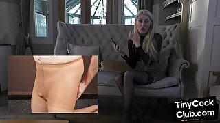 SPH solo Brit femdom humiliates small cocks with dirty talk