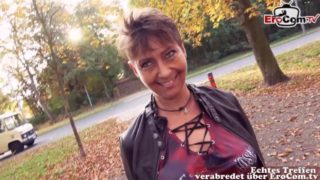 ALTE DEUTSCHE HARZ4 HAUSFRAU MACHT SEXTREFFEN UND OUTDOOR CASTING