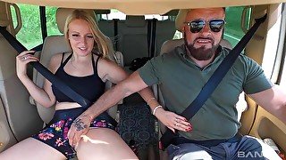 Shany Sky Gets Horny For Cock As Her Man Plays With Her Pussy While Driving