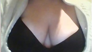 Horny milf show her big tits and big areola