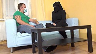 Busty Muslim woman spread her legs for medical test