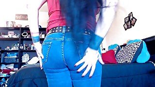 Just drool tight blue jean tease