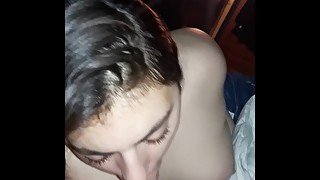 18 year old Latina swallows cum