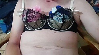 Sexy Cacique bra w/white and black panties.  So HOT!!