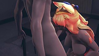 LOL Hentai - Ahri Star Guardian Blowjob