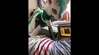 Cheerleader Dragon Fucks IBM PC w/ Vibrating HDD