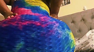 Ebony Model Showing Off Her Big Round Booty