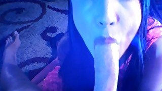 Jericha Jem sucks & fucks for you(VR)blue light bj then POV fuck & facial:)