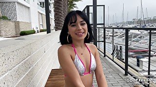 Cute Giggly Persian Latina Gets Filled With Jizz