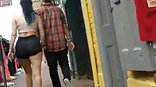 Bourbon Street Creep Shots big booty PAWG cheeking walking