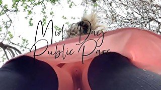 PERVERTED PICNIC - hot BABE ANAL tease & SQUIRT in public park ^ LaraJuicy