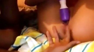 My wife masturbates with a vibrator and I finger fuck her anus