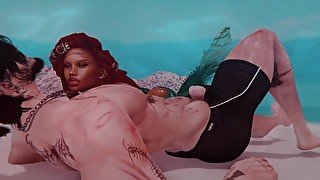 Secondlife  Red Head Ariel gets a piece of his world