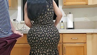 Stepmom fuck in the kitchen