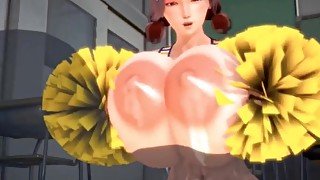 3D hentai super big tits Cheerleader