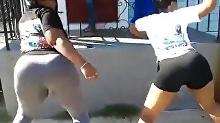 Step mom & Sis, Step brother films Twerk Contest