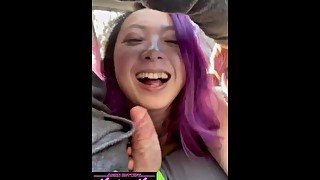 I snuck out and gave a fan a blowjob while he drove around Seattle 😈 - Monique Mae Asian Hotwife