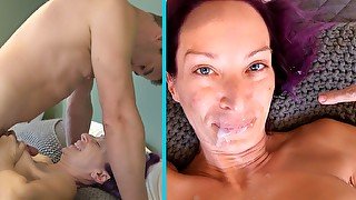 Happy New Year 2022 facial and first ever tit fuck in new boobs