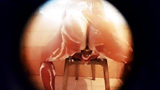 (POV) Boso sa banyo, missionary position nila,imagine ko si mam *****,sarap pag jakolan