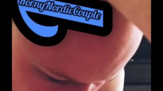 Sucking & Jerk off BoyFriend With Cum In Mouth. - HornyNordicCouple