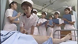 Fabulous Japanese girl Kaho Kasumi, Sasa Handa, Meguru Kosaka in Horny Nurse, Handjobs JAV video