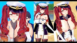 【エロゲーコイカツ！】アズールレーン ホノルル3DCG巨乳アニメ動画[Hentai Game Koikatsu! Azur Lane Honolulu (Anime 3DCG Video)]