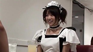 Hottest Japanese slut in Incredible Public, Maid JAV movie