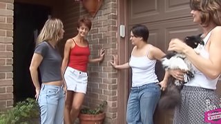 Incredible fondling and twat licking by these hot lesbians