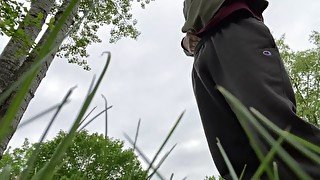 Desperate accident avoided pissing at a packed park I got caught but still finished WATCH UNTIL END