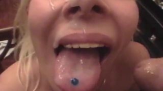 Compilations of horny babes getting loads in their mouths