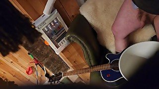 Uncut cock piss content creation / piss on my guitar