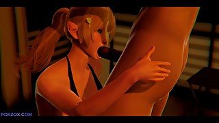 CUTE ELF GIVES VERY GOOD BLOWJOBS!  [HD] 3D Animation