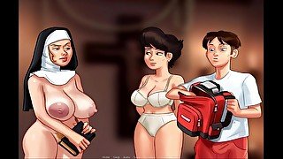 Summertime Saga - Maria got spanked by the nun