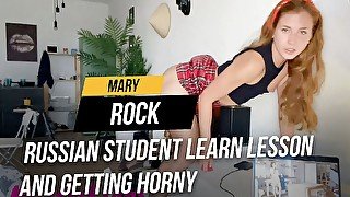 Russian student learn lesson and getting horny