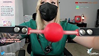 Nurse Edging JOI - Makes Patient Obey For Milking Sperm Sample