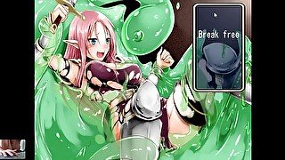 lilipalace hentai RPG - a sexy elven caught by a giant slime monster