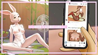 Haru's secret life Chapter #1 sexy furry bunny [Full Gallery hentai game] Beastars