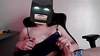 Batman Jerks his cock in Stepsis nighty