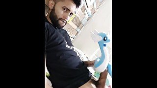 Fucking my soft dragonair pokemon plushie until I cum