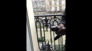 BBC Extreme Exhib Huge Cumshot In Front Of Busy Street in Paris