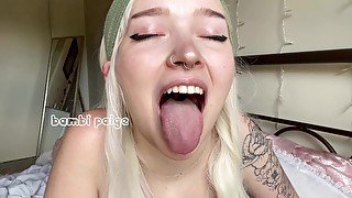 cum in my mouth JOI : begging for your cum jerk off instructions tongue out POV egirl cumbegging