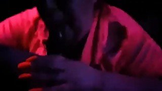 Sucking BBC in black light