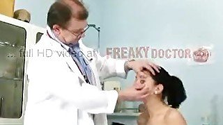 Hot brunette Monika fingered by czech doctor