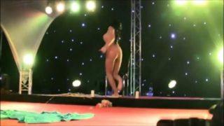 Strip girl solo performance on mens club