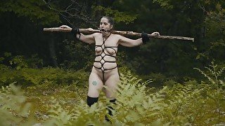 BDSM Humilation Slave Training - Shock Collar, Carrying Wood, Exercises, Sucking Dick While Pissing