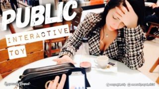 Public Shopping female orgasm interactive toy beautiful face agony torture