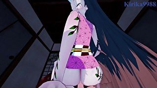 Nezuko Kamado and I have intense sex in the Japanese-style room. - Demon Slayer POV Hentai