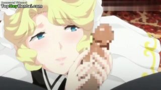 Hentai busty girl in stockings and uniform gets banged