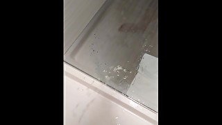 Hotel shower piss and moan