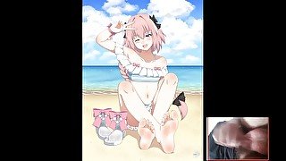 CUMMING TO GOD Trap Sissy WORSHIP CUMMING to Astolfo's feet